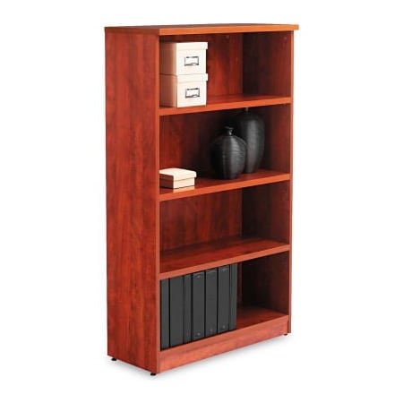Alera Alera Bookcase with 4 Shelves - 31-3/4"W x 14"D x 55"H - Medium Cherry - Valencia Series ALEVA635632MC